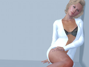 Картинка 3д+графика люди+ people фон взгляд девушка