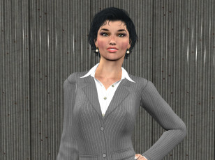 Картинка 3д+графика люди+ people взгляд девушка фон