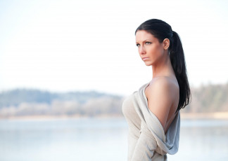 Картинка девушки -unsort+ брюнетки темноволосые kenneth olsen хвост декольте брюнетка