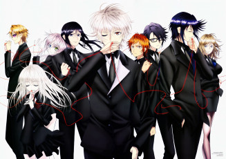 Картинка аниме k+project yatogami kuroh kushina anna fushimi saruhiko munakata reisi yata misaki awashima seri kusanagi izumo k project neko