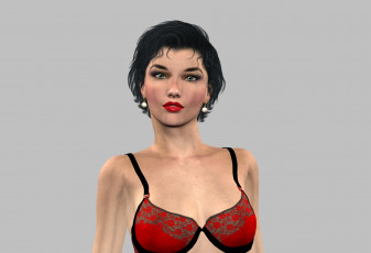 Картинка 3д+графика люди+ people взгляд девушка фон