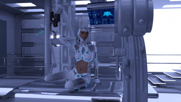 Картинка 3д+графика фантазия+ fantasy взгляд девушка фон