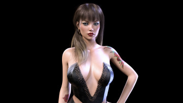 Картинка 3д+графика люди+ people фон взгляд девушка