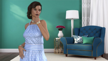 Картинка 3д+графика люди+ people фон взгляд девушка