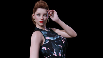 Картинка 3д+графика люди+ people фон взгляд девушка