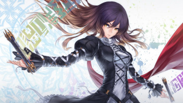 Картинка аниме touhou девушка фон взгляд