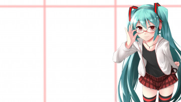 Картинка аниме vocaloid взгляд фон девушка