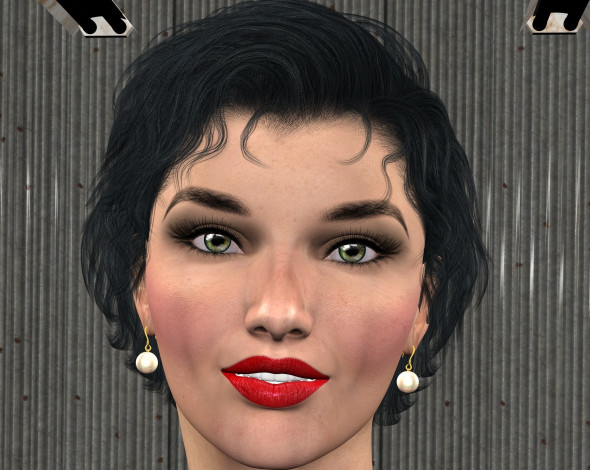 Обои картинки фото 3д графика, портрет , portraits, девушка, фон, взгляд