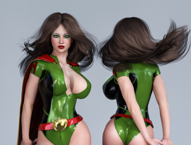 Обои картинки фото 3д графика, люди , people, взгляд, девушка, фон