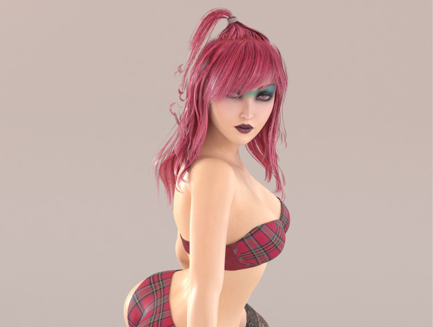 Обои картинки фото 3д графика, люди , people, фон, взгляд, девушка