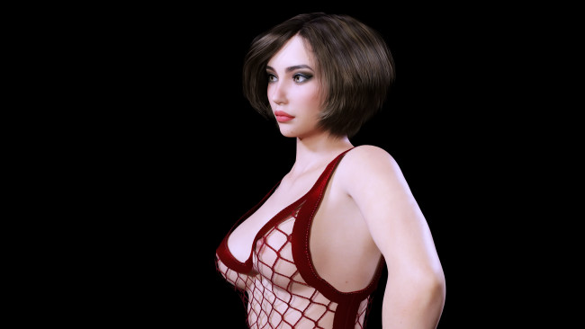 Обои картинки фото 3д графика, люди , people, девушка, фон, взгляд