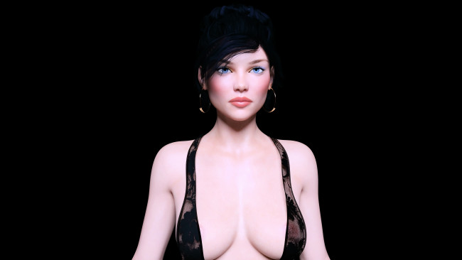 Обои картинки фото 3д графика, люди , people, девушка, фон, взгляд