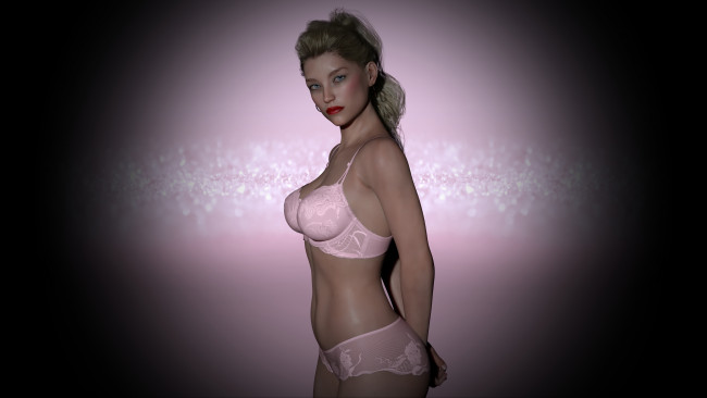 Обои картинки фото 3д графика, люди , people, фон, взгляд, девушка