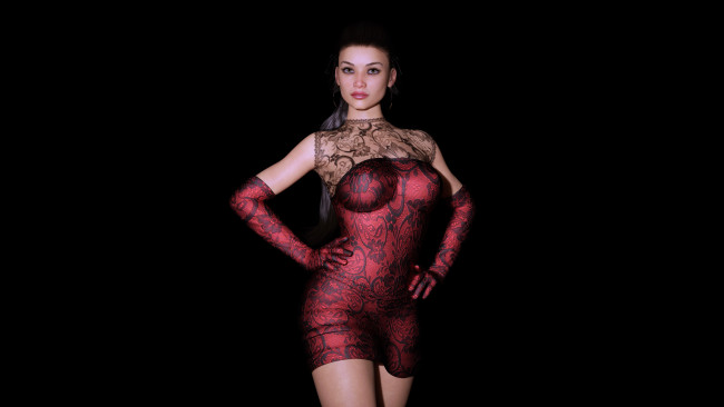 Обои картинки фото 3д графика, люди , people, фон, взгляд, девушка