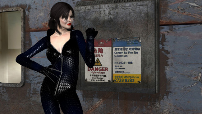 Обои картинки фото 3д графика, люди , people, взгляд, девушка, фон