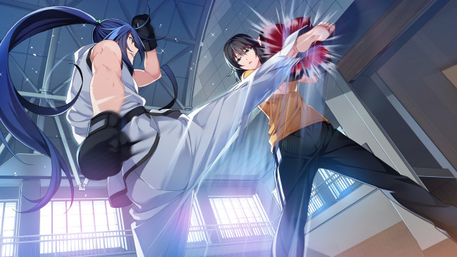 Обои картинки фото аниме, grisaia no kajitsu, девушка, взгляд, фон