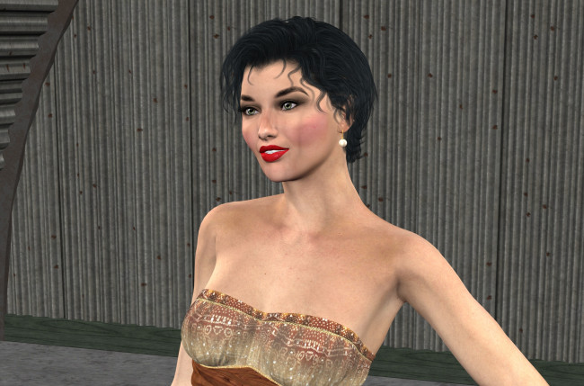 Обои картинки фото 3д графика, люди , people, девушка, взгляд, фон