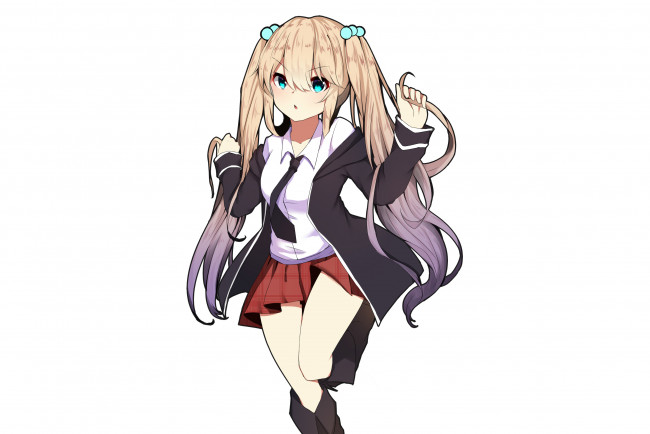 Обои картинки фото аниме, unknown,  другое , взгляд, девушка, фон