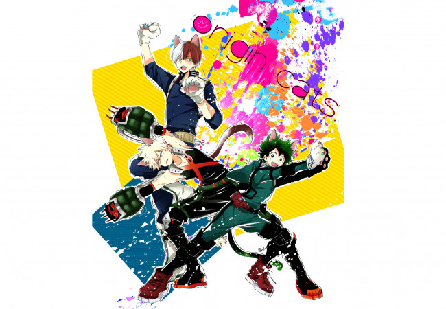 Обои картинки фото аниме, boku no hero academia, моя, геройская, академия