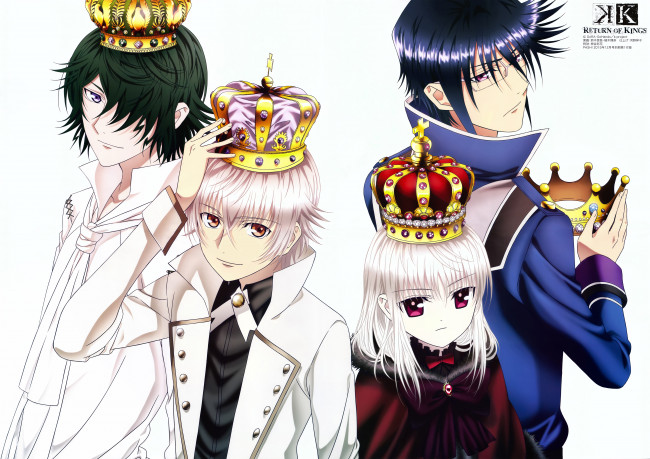 Обои картинки фото аниме, k project, короли, парни, k, project