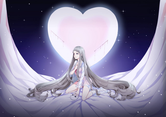 Обои картинки фото аниме, день святого валентина, девушка