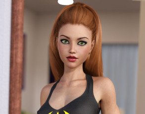 Картинка 3д+графика люди+ people фон взгляд девушка