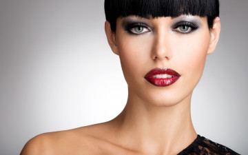 Картинка девушки -unsort+ лица +портреты брюнетка лицо макияж