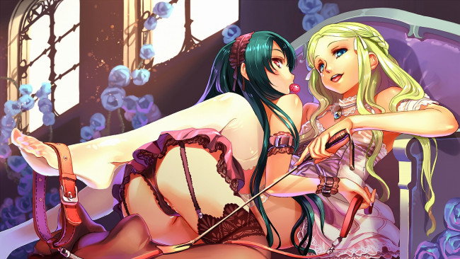 Обои картинки фото аниме, unknown,  другое , девушки, игры, бдсм