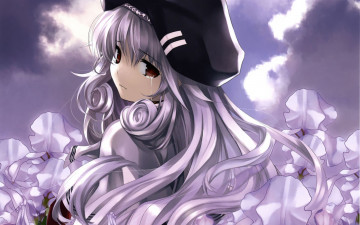 Картинка аниме kurehito+misaki+ artbook девочка лицо берет