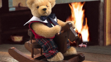 Картинка разное игрушки деревянная лошадка медвежонок игрушка