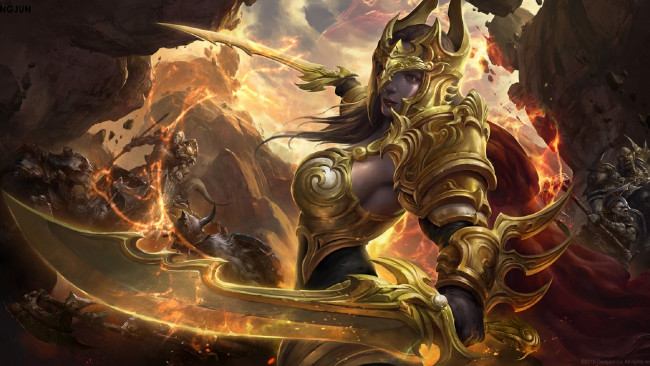 Обои картинки фото видео игры, dota 2, броня, оружие, бой