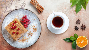 Картинка еда пирожные +кексы +печенье корица анис кофе пирожное клюква