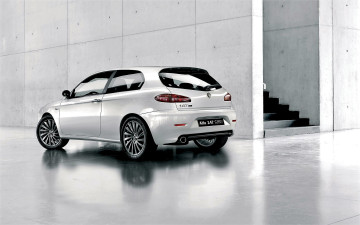 обоя автомобили, alfa romeo, белый, ступени