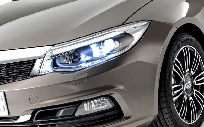 Обои картинки фото qoros march, автомобили, фрагменты автомобиля, серебристый, фара