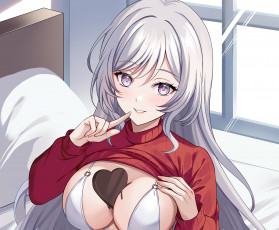 Картинка аниме день+святого+валентина девушка поза