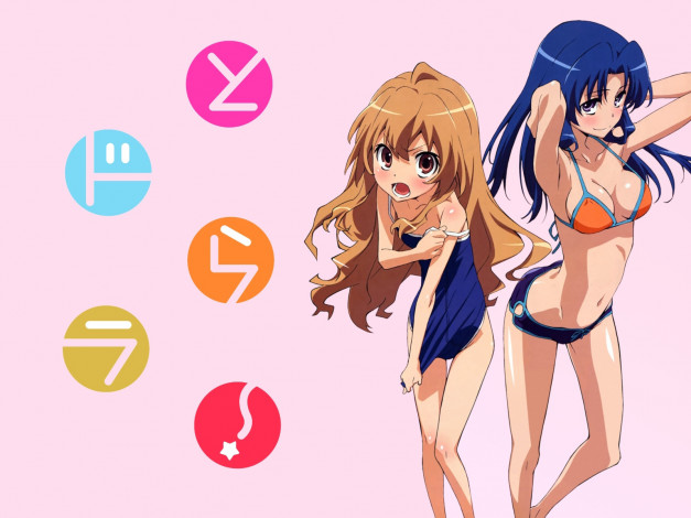 Обои картинки фото аниме, toradora