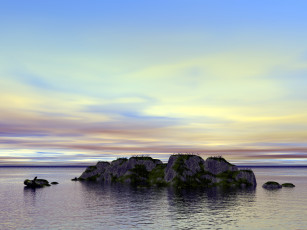 Картинка 3д графика sea undersea море камни вода