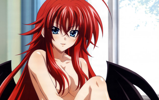 Обои картинки фото аниме, highschool, dxd, девушка, сидит
