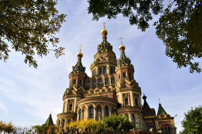Обои картинки фото города, санкт, петербург, петергоф, россия, петра, и, павла, собор, св