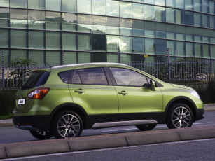 обоя автомобили, suzuki, sx4, za-spec, 2014, зеленый