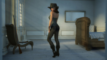 Картинка 3д+графика people+ люди девушка взгляд комната