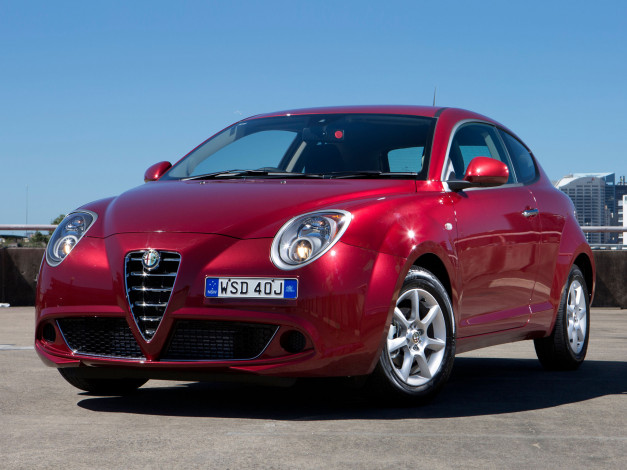 Обои картинки фото автомобили, alfa romeo, alfa, romeo, mito, au-spec, 955, 2014, красный