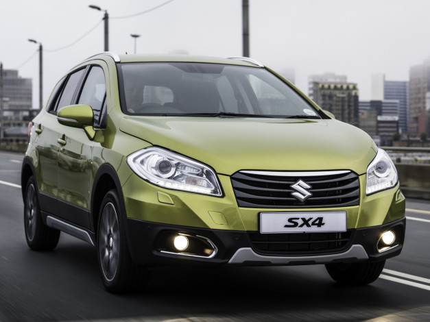 Обои картинки фото автомобили, suzuki, sx4, za-spec, 2014, зеленый