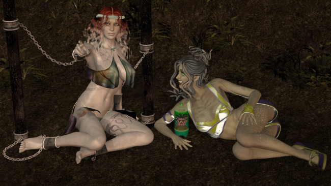 Обои картинки фото 3д графика, fantasy , фантазия, девушка, горгона