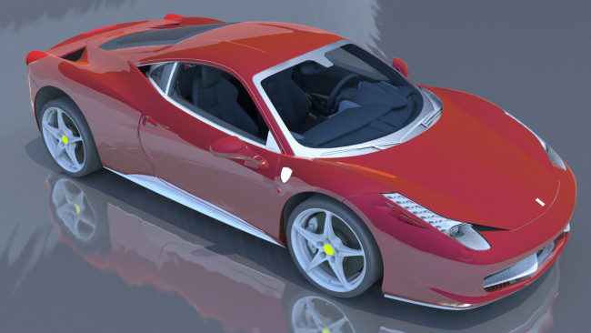 Обои картинки фото автомобили, 3д, ferrari