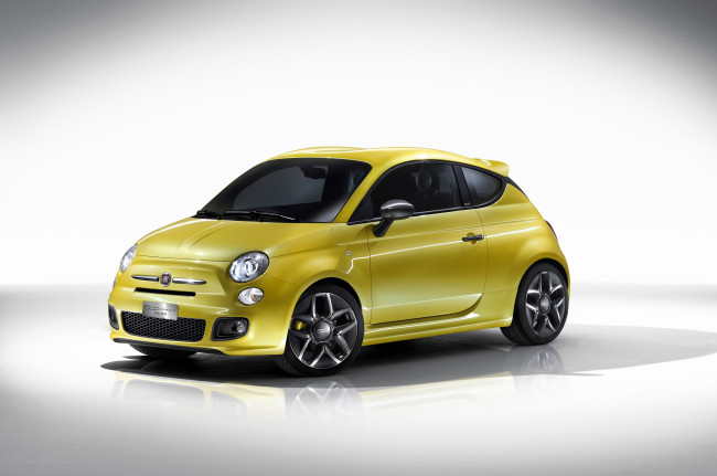 Обои картинки фото автомобили, fiat, фиат, жёлтый