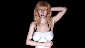 Картинка 3д+графика люди+ people девушка фон взгляд