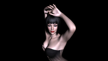 Картинка 3д+графика люди+ people девушка взгляд фон