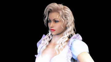 Картинка 3д+графика портрет+ portraits блондинка взгляд девушка фон