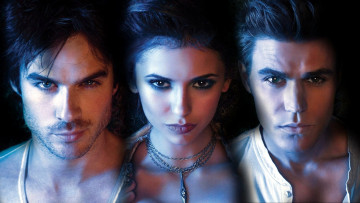Картинка кино+фильмы the+vampire+diaries трио elena damon stefan